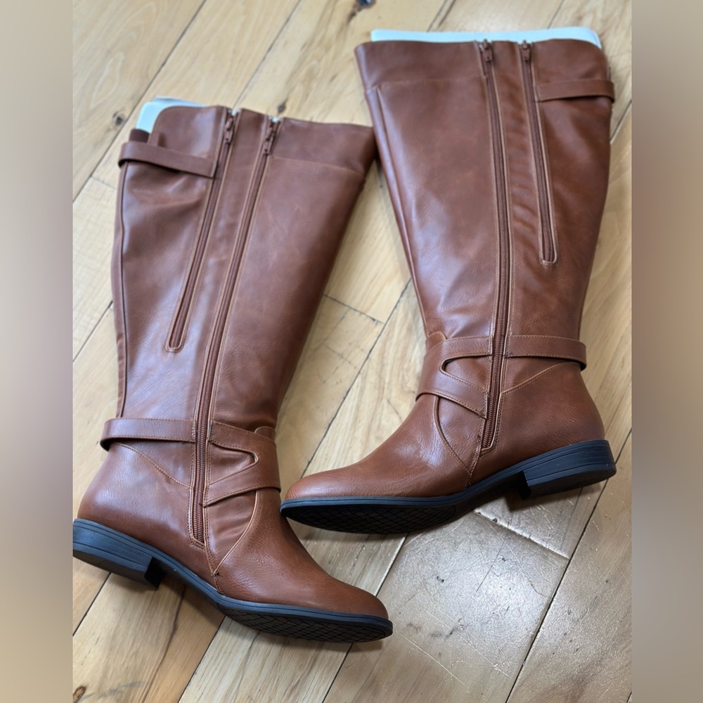 Comfortview Brown Knee-High Women's Boots